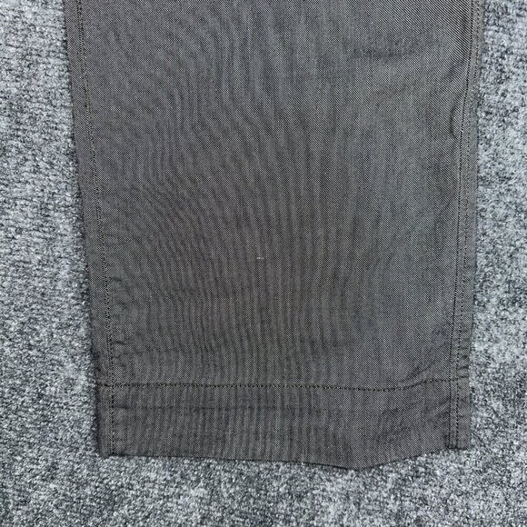 Banana Republic Pants Mens 35 Straight Fit Gray Cotton Flat Front Pockets Zip - Picture 6 of 8
